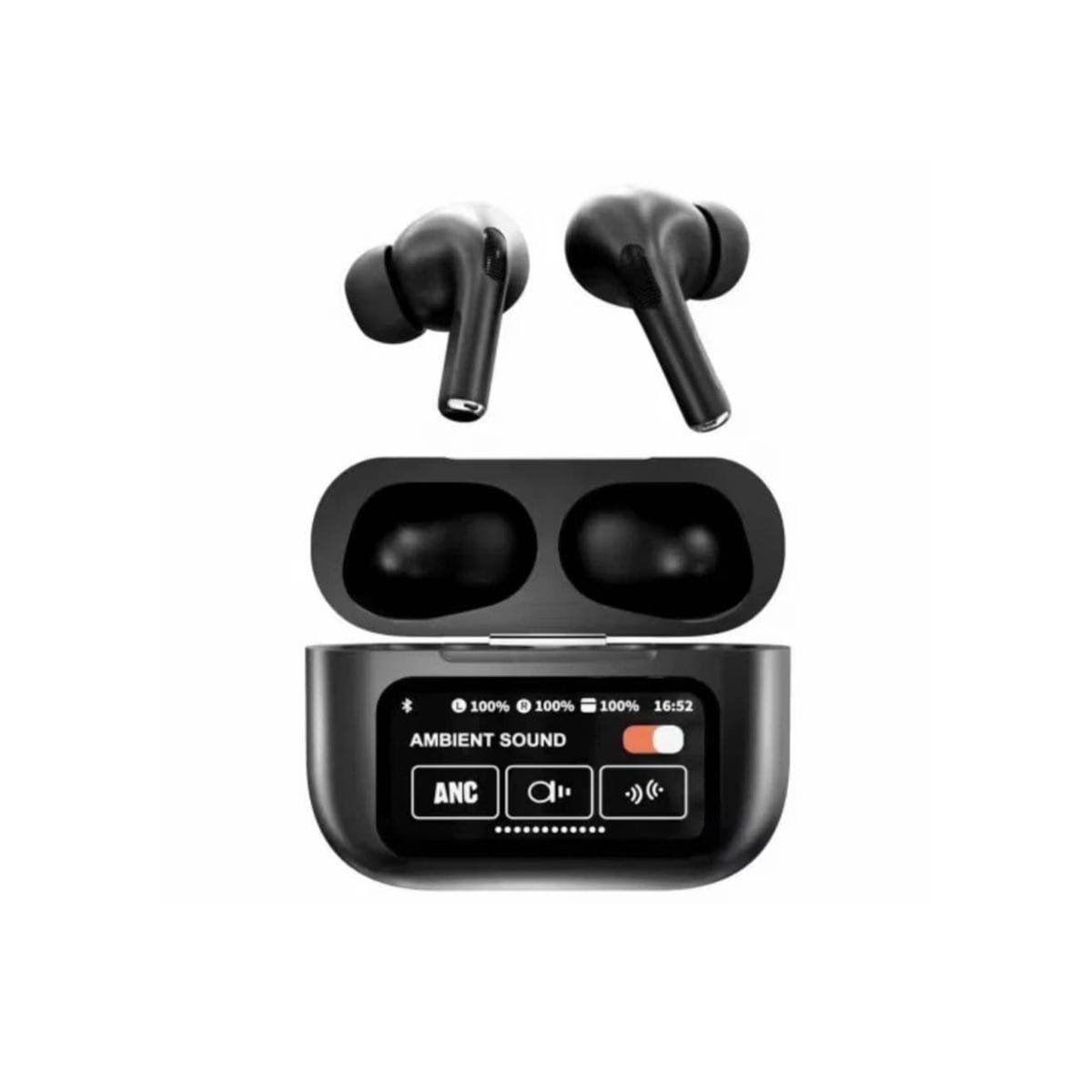 Airpods Pro 2 ANC/ENC Touch Control With Smart Display- Black - Image 1