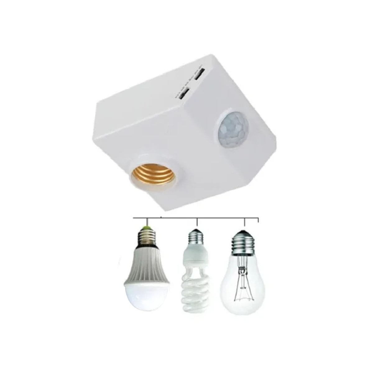 Motion Sensor LED Lamp Wall Mounted Bulb Holder - Image 2