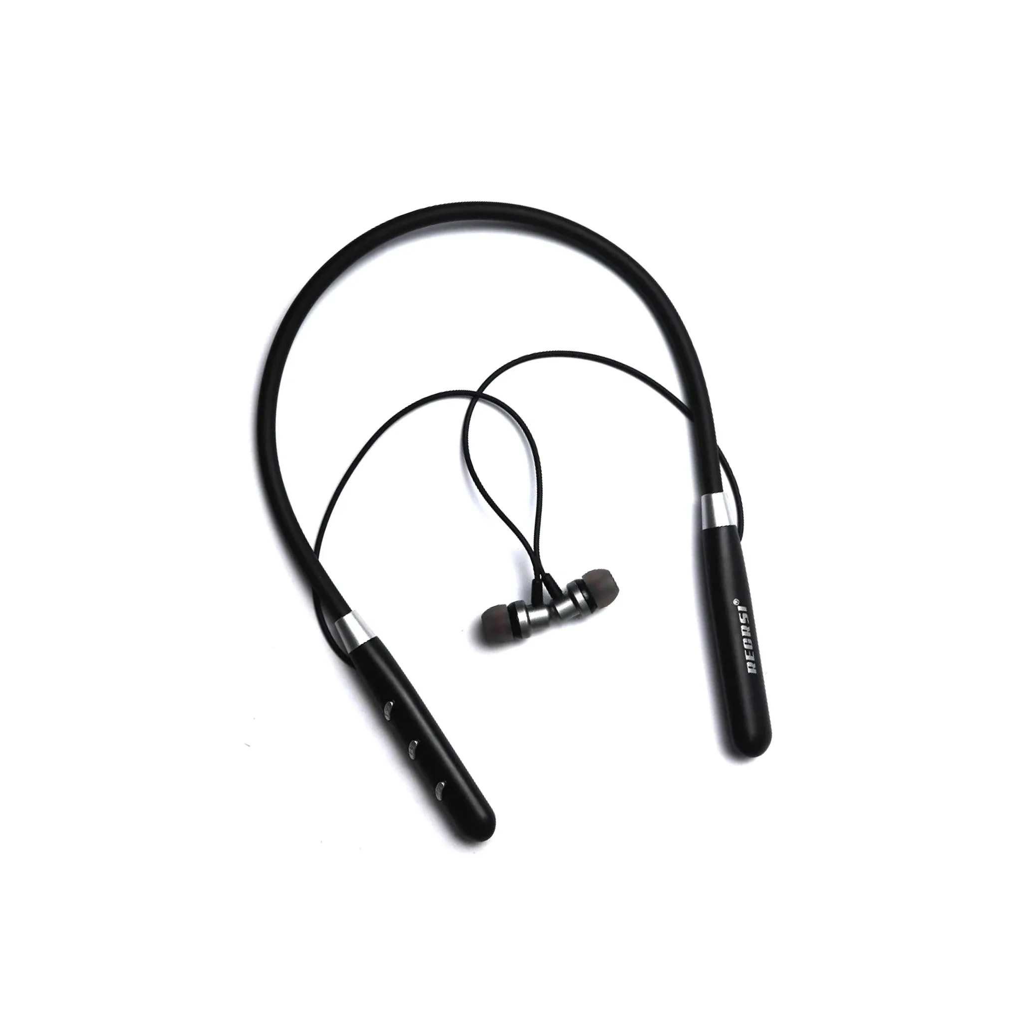 RECRSI RE-NY032 Sports Hanging Neckband Earphone - Black - Image 2