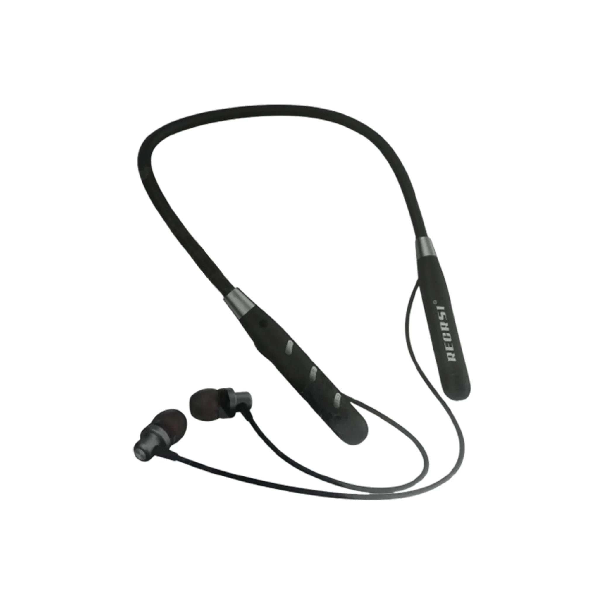RECRSI RE-NY032 Sports Hanging Neckband Earphone - Black - Image 1