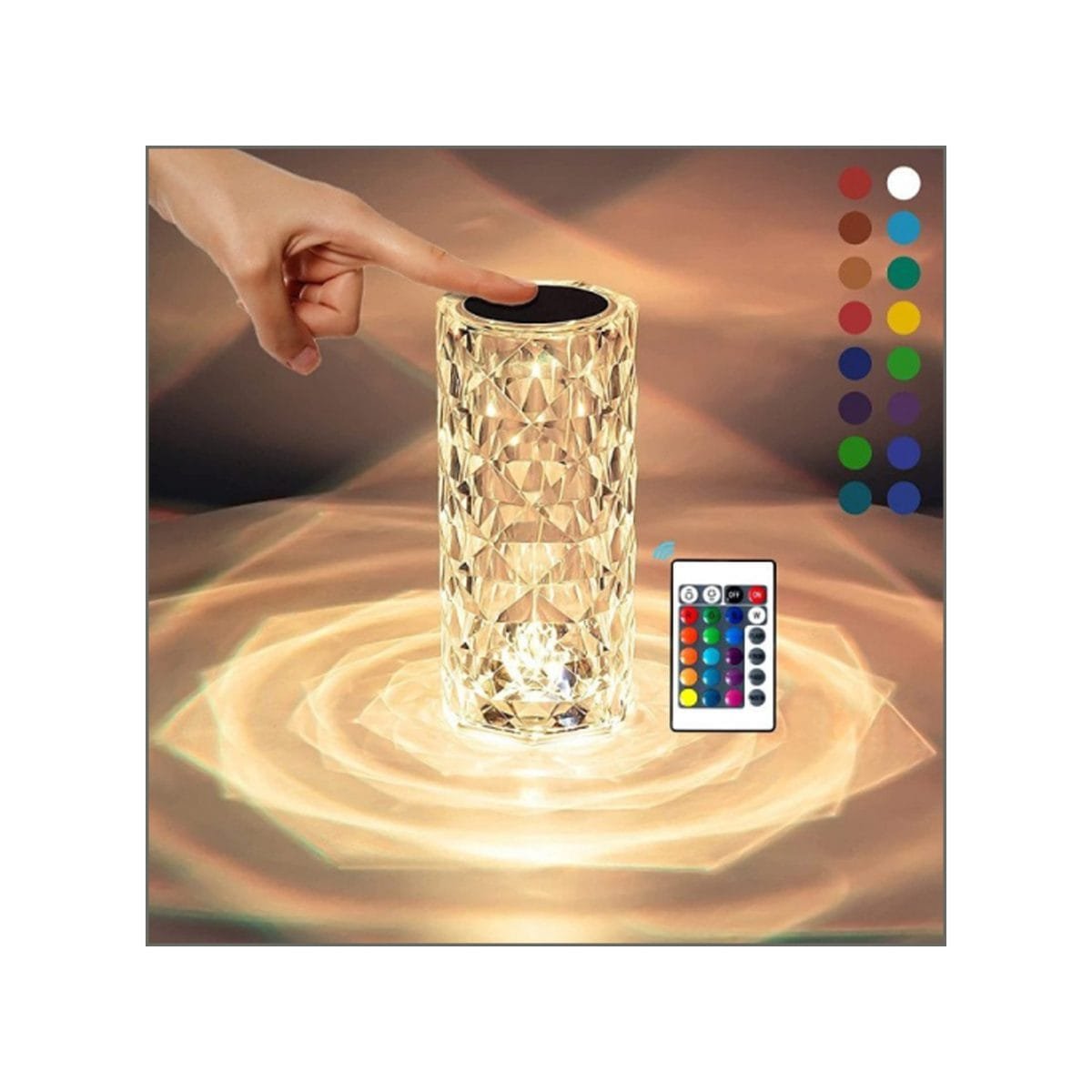 Rose Diamond Usb Charging Table Lamp - Image 3