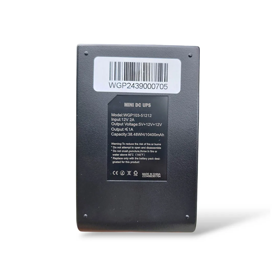 WGP Mini UPS 10400 mAh – Multi-Voltage Support (5V, 12V, 12V) - Image 2