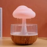 Rain Cloud Night Light Humidifier with Raining Water Drop Sound Oil Diffuser for Bedroom - Image 2