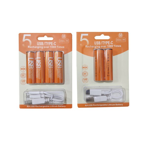 AA USB-C Rechargeable Lithium Batteries