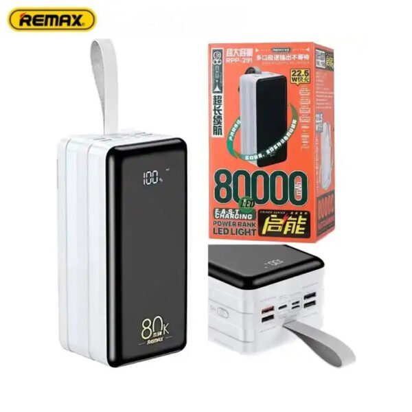 Remax RPP-291 80000mAh Chinen Series 22.5W PD QC Fast Charging Power Bank