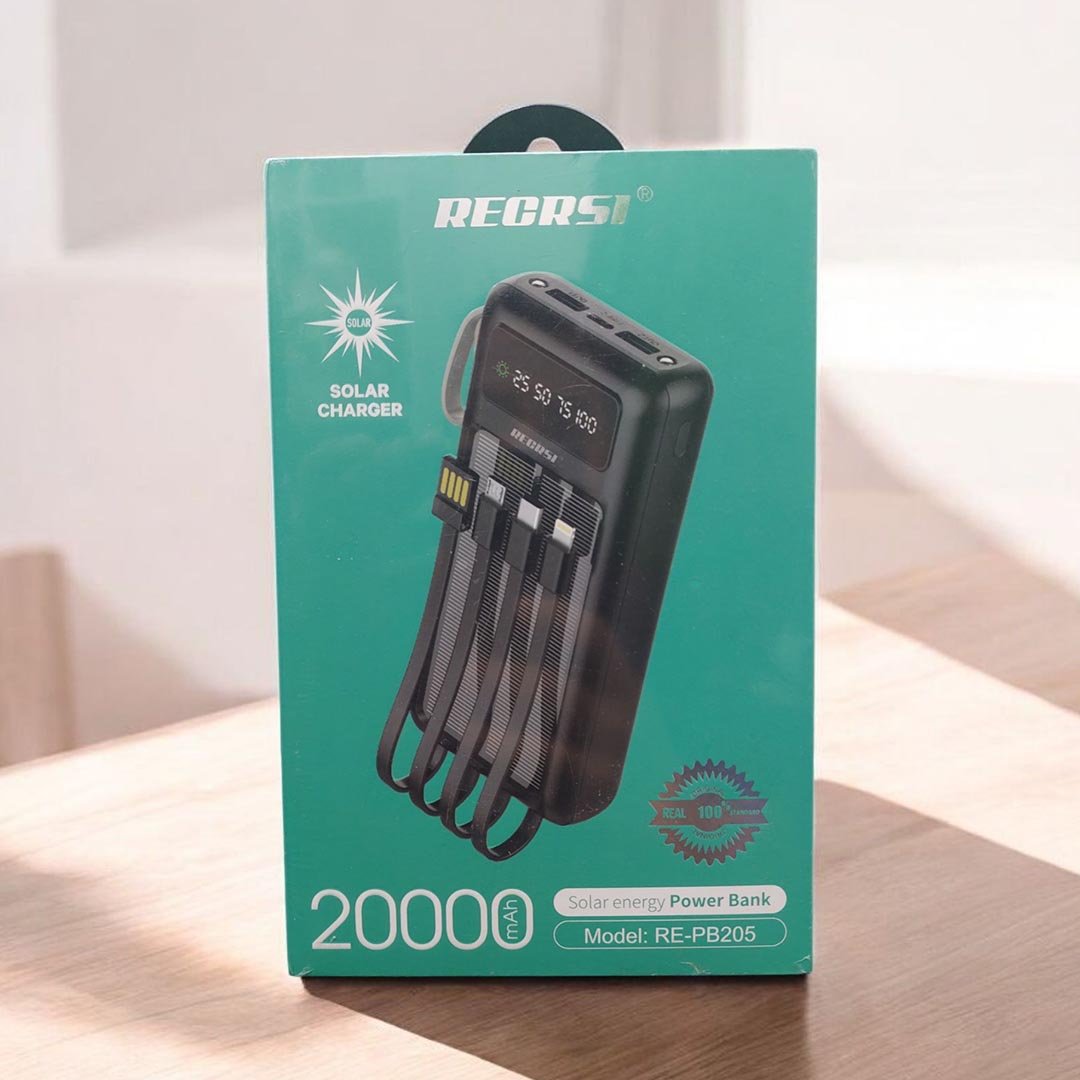 Regrsi 20000mAh Solar Energy Power Bank 2 Regrsi 20000mAh Solar Energy Power Bank - Image 2
