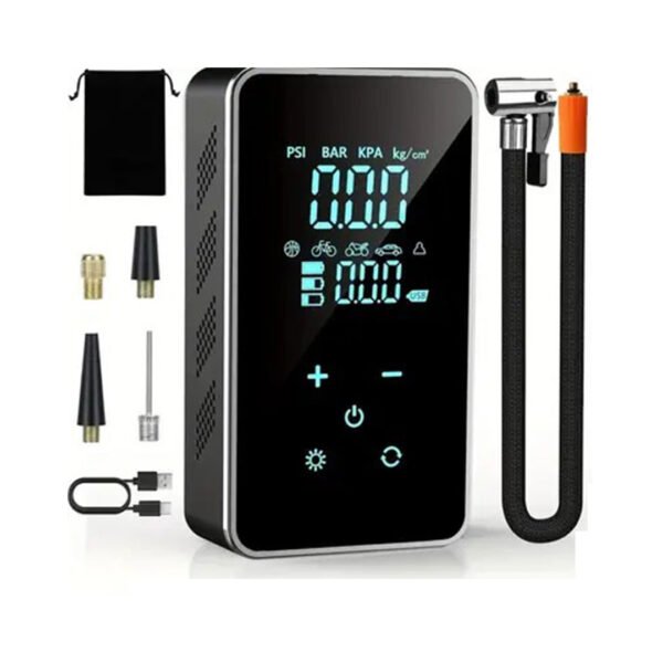 Touch Screen Smart Tire Inflator for Car & Bike - 3600mAh