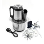 Electric Chopper Blender 6-in-1 Stainless Steel Food Processor - Image 2